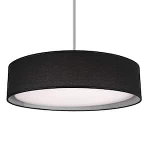 Dalton 20 in. 1 Light 30-Watt Black Integrated LED Pendant Light