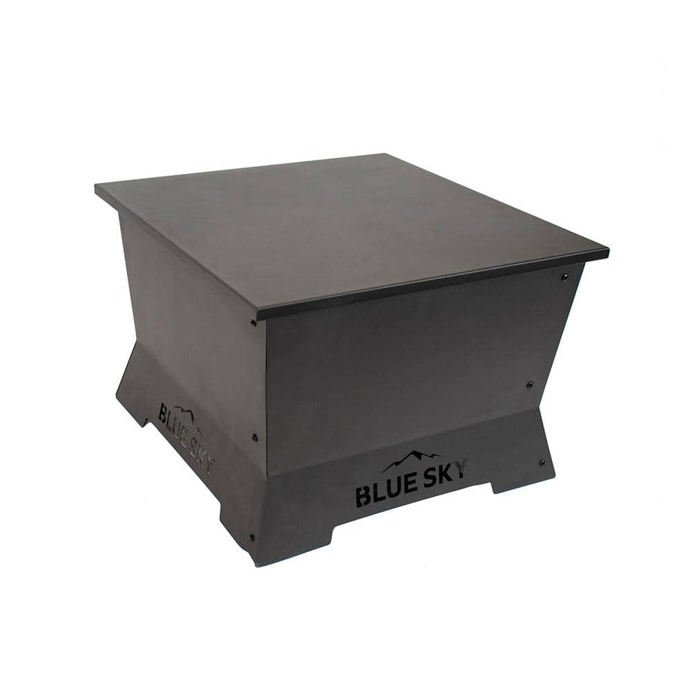 Black Steel 24" Square Fire Pit Lid