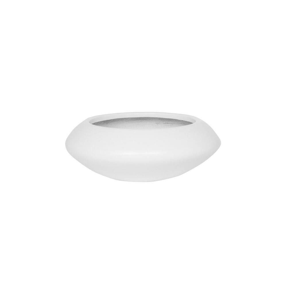 Tara 15.75 in L Matte White Color Planter- Made of Fiberstone, Small price history on PriceWatchPro