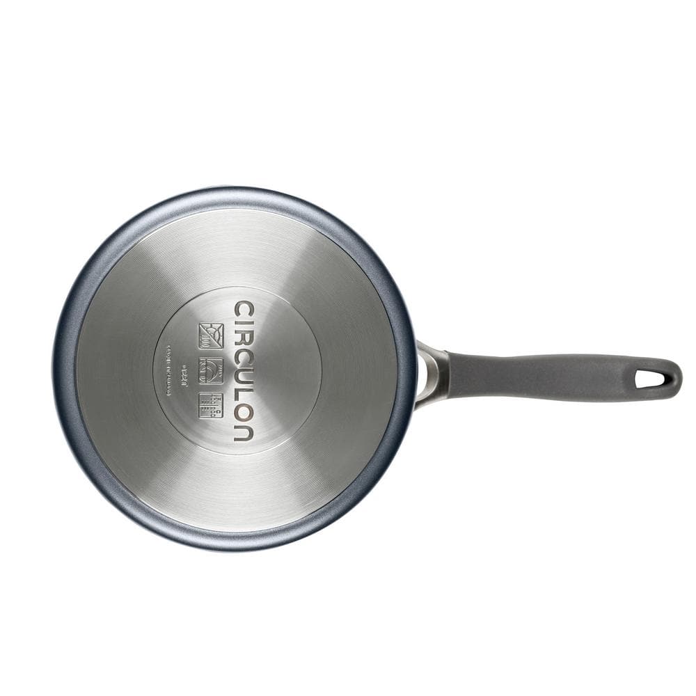 Graphite Aluminum Nonstick Saucier with Pour Spout and Lid