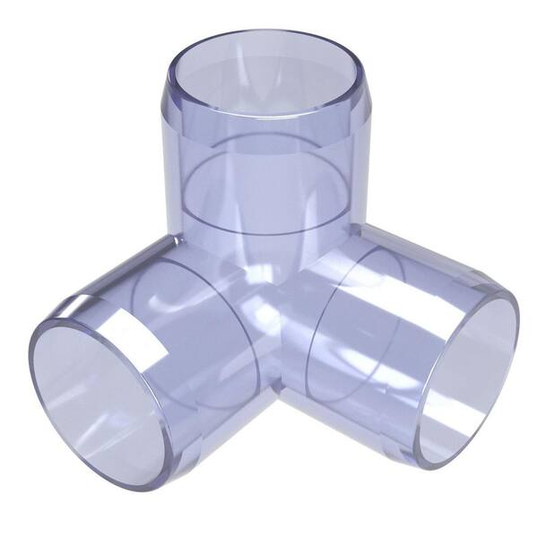 Formufit 3/4 in. Furniture Grade PVC 3-Way Elbow in Clear
