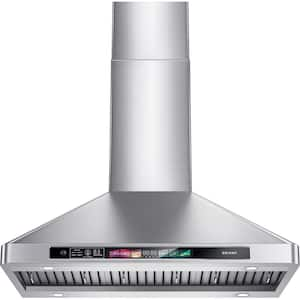 30 in. 900 CFM Convertible Wall Mount Range Hood in Stainless Steel and Voice/Gesture/Touch Control