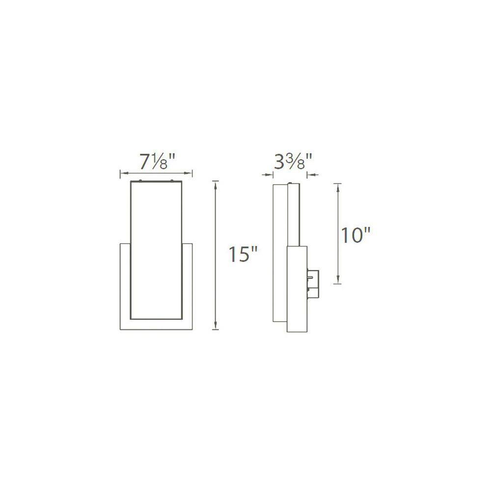 Corbusier 15" Satin Nickel Dimmable LED Wall Sconce