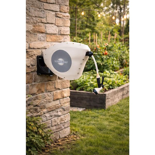 Sunneday 65 ft. Retractable Garden Hose Reel GKW-20S - The Home Depot