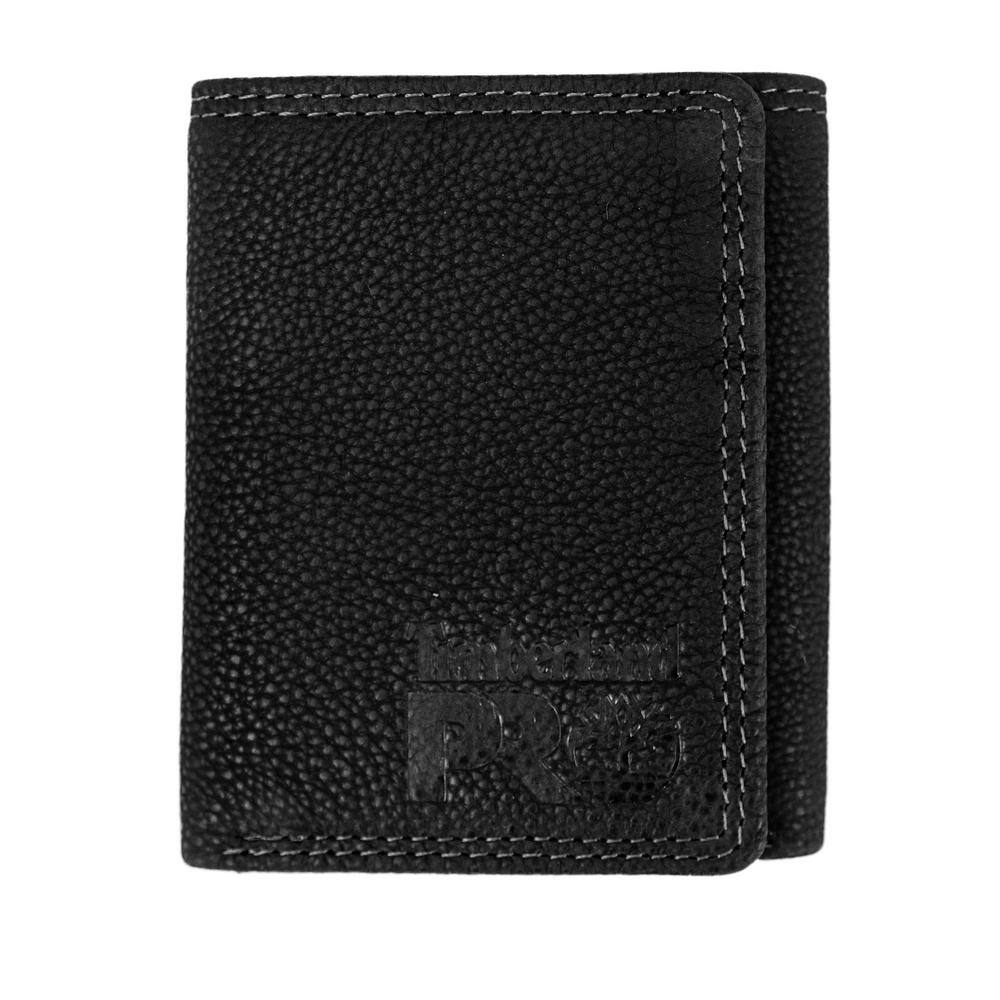 Timberland PRO Men's RFID Leather Trifold Wallet with ID Window  (Black/Bullard) DP0026/08 - The Home Depot