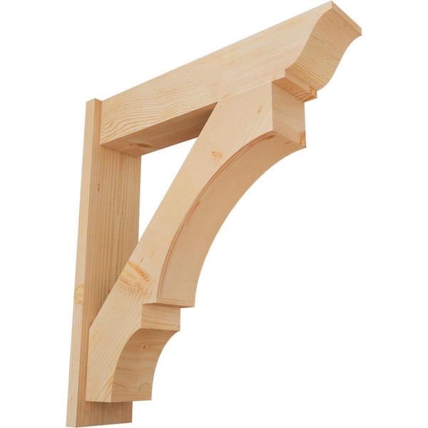 Ekena Millwork 8 in. x 36 in. x 32 in. Douglas Fir Balboa Traditional Smooth Outlooker