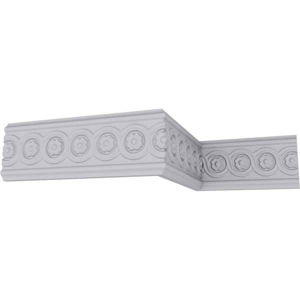 Ekena Millwork SAMPLE - 5/8 in. x 12 in. x 3-1/4 in. Urethane Cole Running Coin Chair Rail Moulding