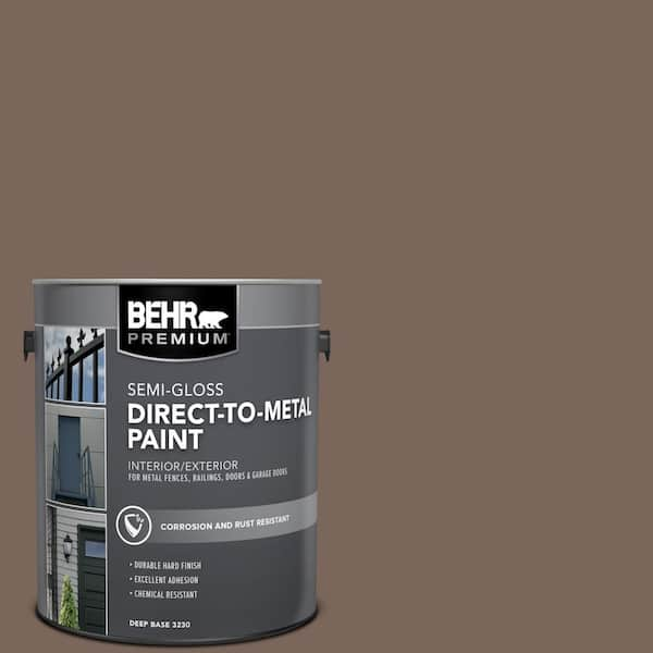 BEHR PREMIUM 1 gal. #AE-5 Chocolate Brown Semi-Gloss Direct to Metal Interior/Exterior Paint