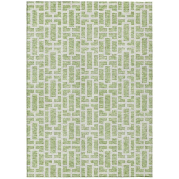Chantille Machine Washable Indoor/Outdoor Abstract ACN916 Aloe 10 ft. x 14 ft. Area Rug