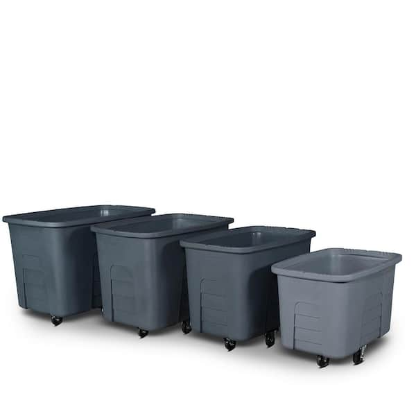 Rubbermaid Commercial Products 26 in. W x 38 in. D x 28.13 in. H Black 8  cu. ft. Cube Truck RCP4608BLA - The Home Depot