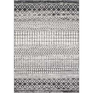 Laurine Black/White 5 ft. x 8 ft. Modern Rustic Area Rug