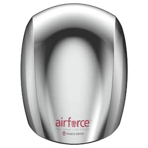Airforce Electric Hand Dryer, High Speed, Antimicrobial Technology, 110-120 volt, Aluminum Polished Chrome