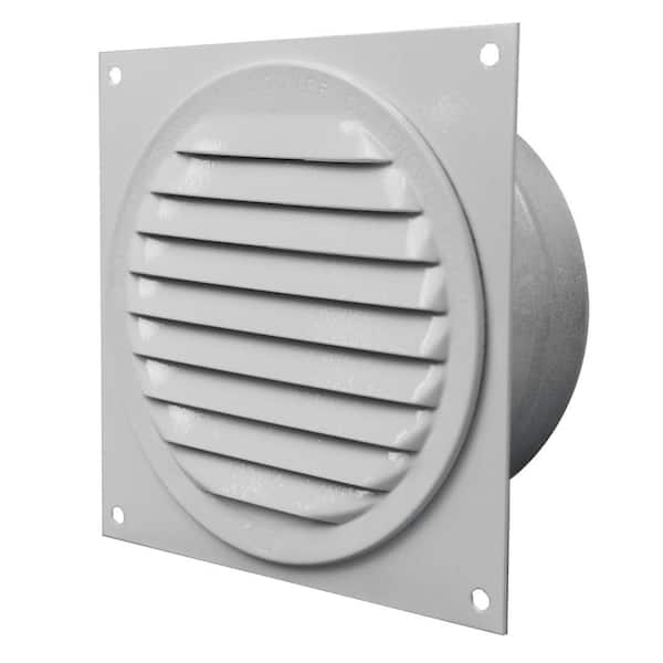 4 in. Aluminum Bathroom Soffit Vent, White