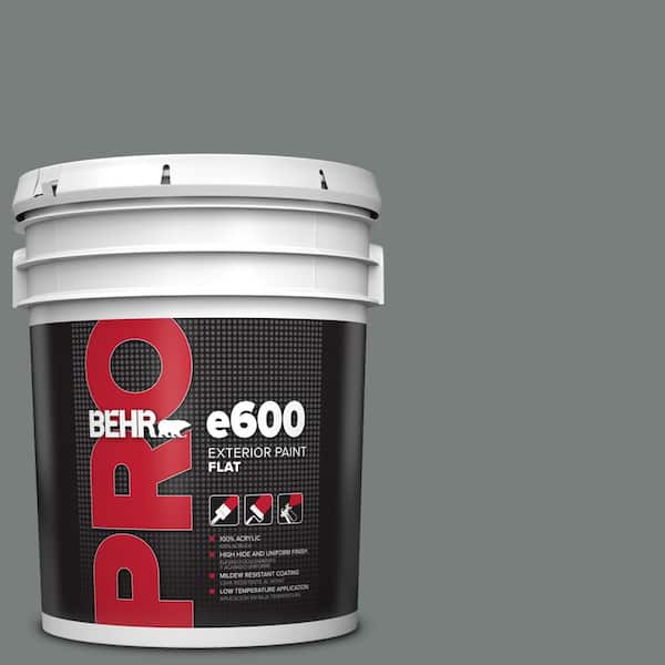 5 gal. #PPU25-18 Shutter Gray Flat Exterior Paint