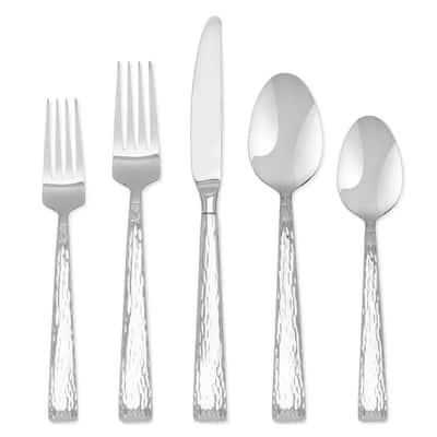 Skandia Tidal Frosted 20-Piece Flatware Set (Service for 4) SFB86F20SN -  The Home Depot