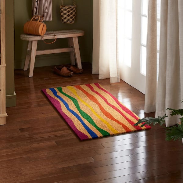 TOWN & COUNTRY LIVING Ravine Abstract Rainbow 24 in. x 36 in