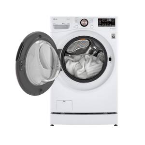 4.5 cu. ft. Large Capacity High Efficiency Stackable Smart Front Load Washer with TurboWash360 and Steam in White