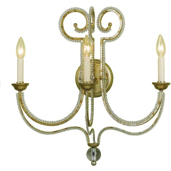 AF Lighting 6738 3-Light Soft Gold Wall Sconce