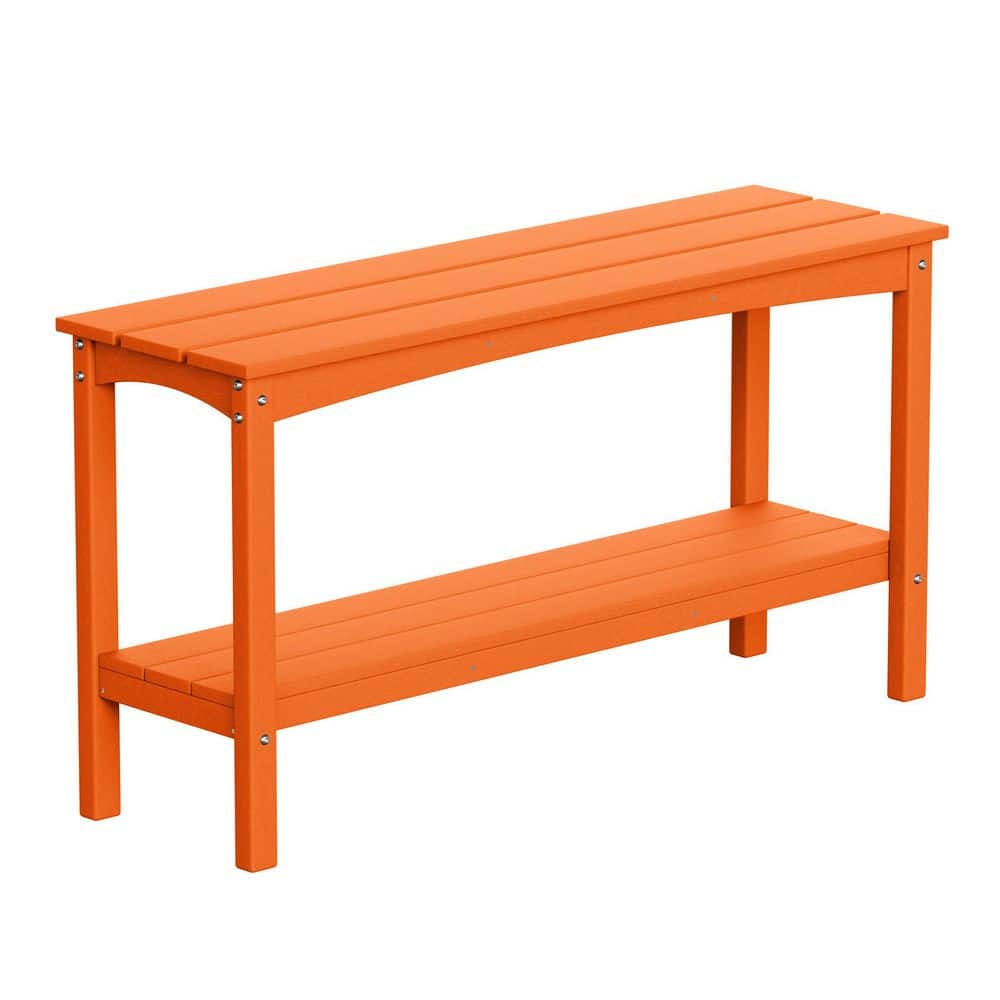 Laguna Outdoor Patio Bar Console Table with Storage Shelf Orange price history on PriceWatchPro