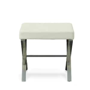 Elisabetta White Tufted Vanity Bench