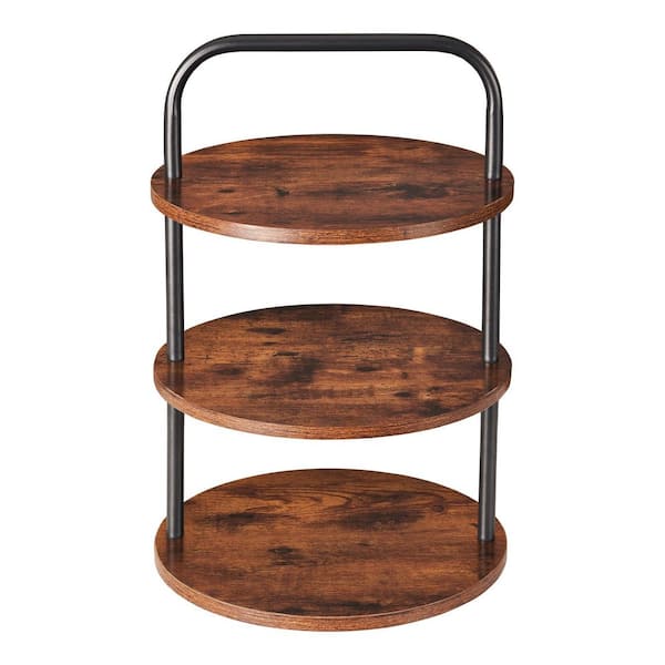 3-Tier Brown Cupcake Stand for 50 Cupcakes, Dessert Table Display and Serving Tray Set for Wedding Birthday Baby Shower