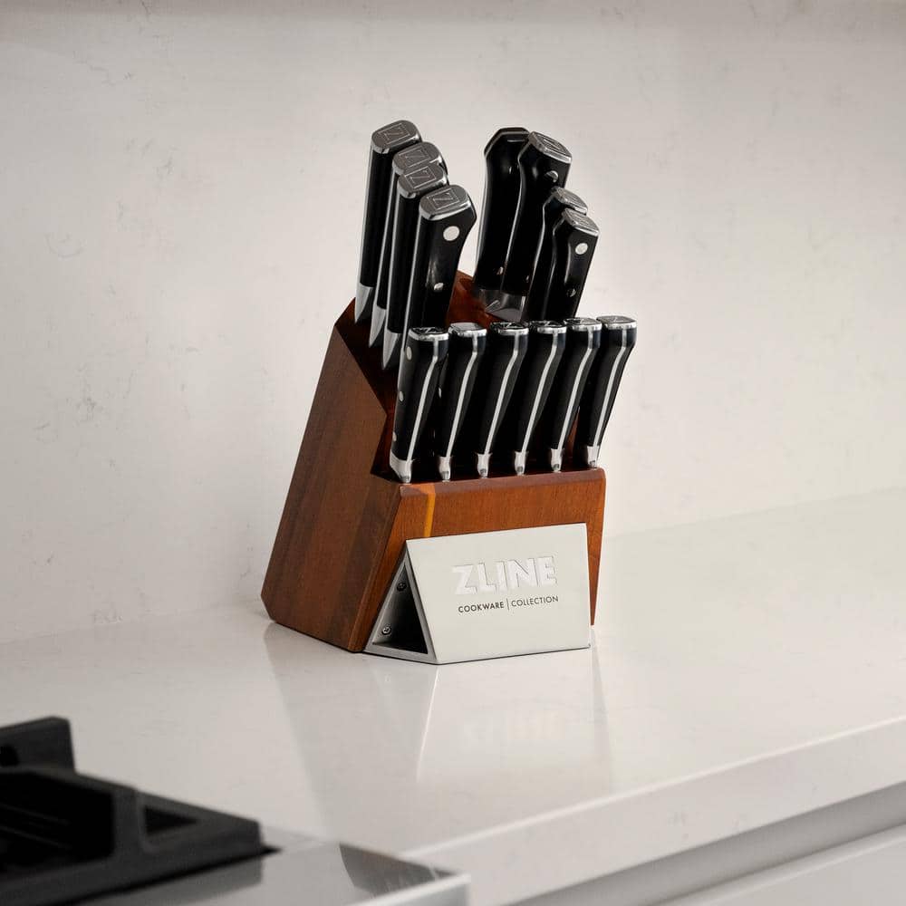 ZLINE 15-Piece Professional German Steel Kitchen Knife Block Set