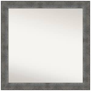 Forged Pewter 30 in. W x 30 in. H Square Non-Beveled Wood Framed Wall Mirror in Silver