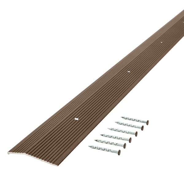 TrimMaster Silver 3/4 in. x 72 in. Carpet Edge Trim Nosing Transition Strip  H5493 M 6 - The Home Depot