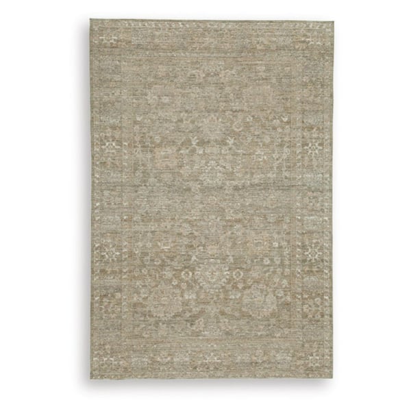 Neroham 5 ft. x 7 ft. Brown Floral Area Rug