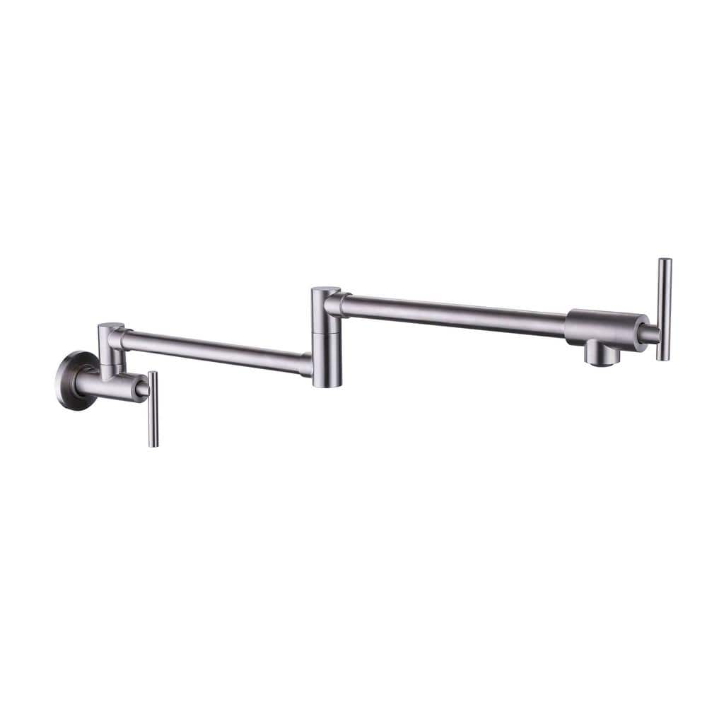FLG Commercial Wall Mounted Pot Filler with Lever Handle Brass Free