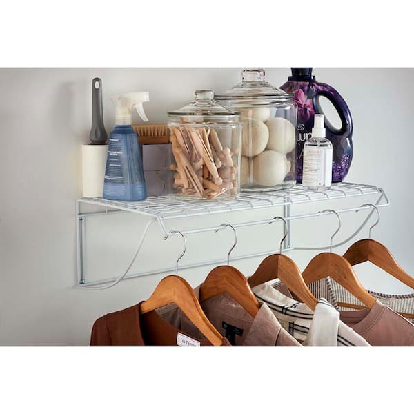 24 in. White Versatile Hanging Shelf