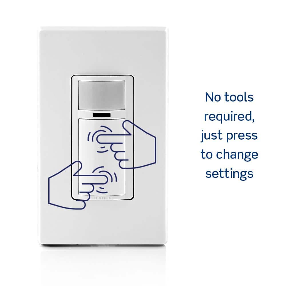 White In-Wall Motion Sensor Light Switch