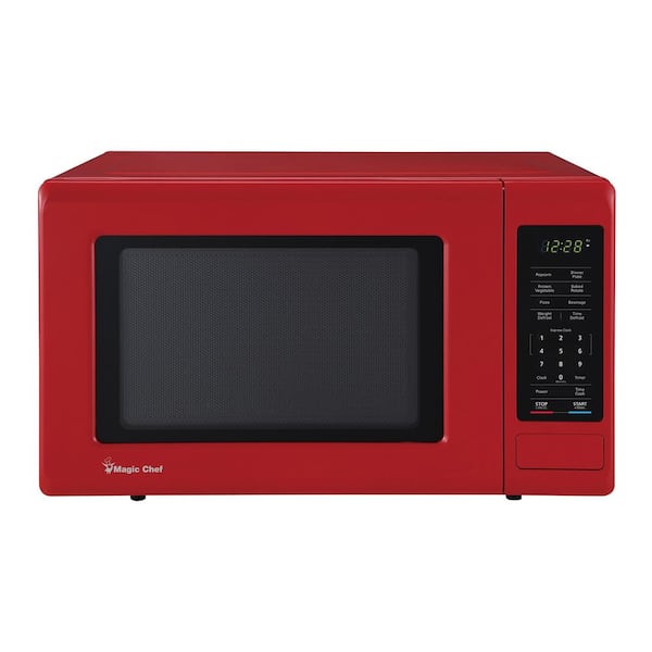 Magic Chef 0.9 in. 900-Watt Countertop Microwave in Red