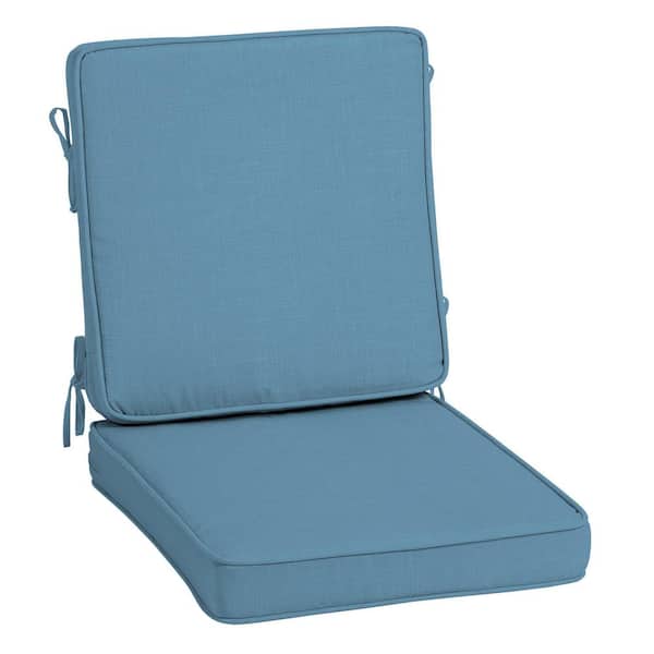 ARDEN SELECTIONS ProFoam 20 in. x 20 in. Outdoor High Back Chair Cushion in French Blue Texture