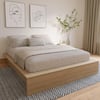 Nexera James Beige Wood Frame Queen Platform Bed 236083 - The Home Depot