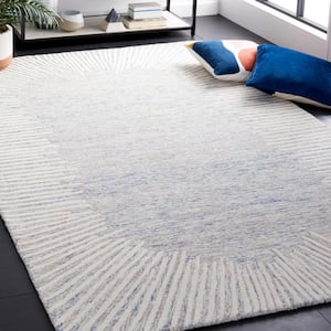 Abstract Blue/Ivory Doormat 3 ft. x 5 ft. Marle Eclectic Area Rug