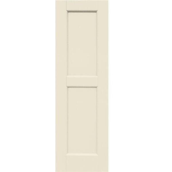 Winworks Wood Composite 12 in. x 39 in. Contemporary Flat Panel Shutters Pair #651 Primed/Paintable