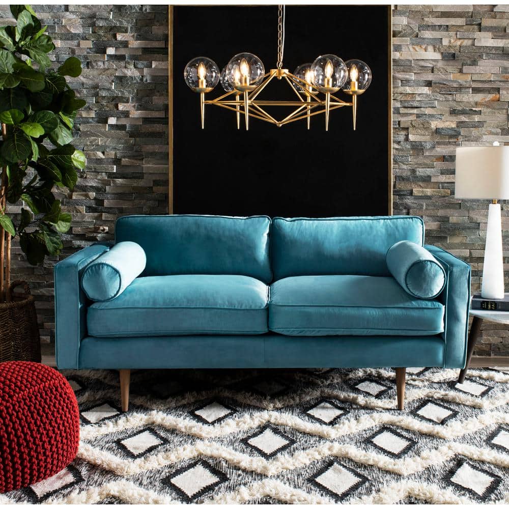 Gold Modern Glam Chandelier with Glass Shades