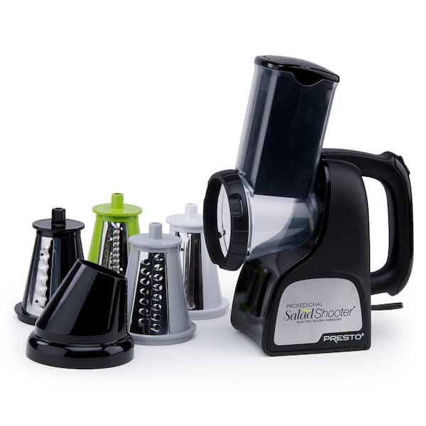 Presto Professional Saladshooter 114 W Black Electric Food Slicer and