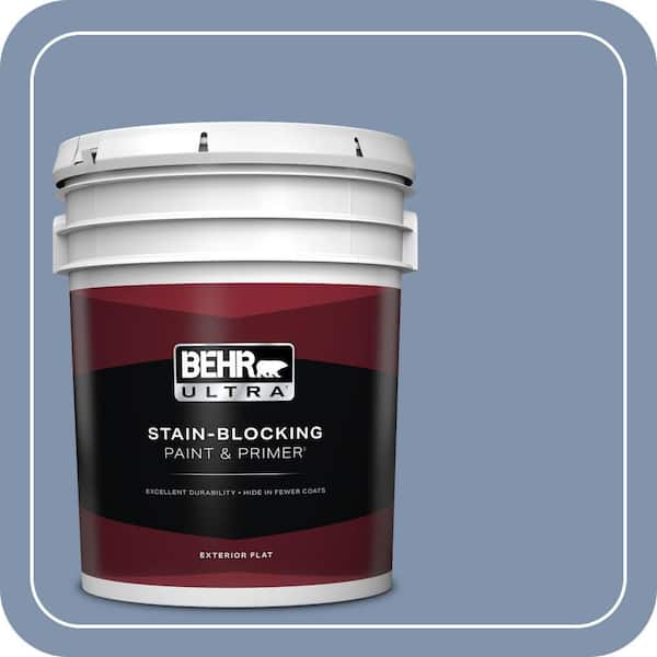 BEHR ULTRA 5 gal. #T16-13 Stratus Flat Exterior Paint & Primer