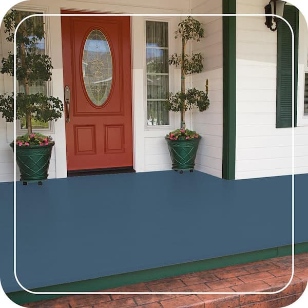 1 gal. #570D-6 Neptune Blue Low-Lustre Enamel Interior/Exterior Porch and Patio Floor Paint