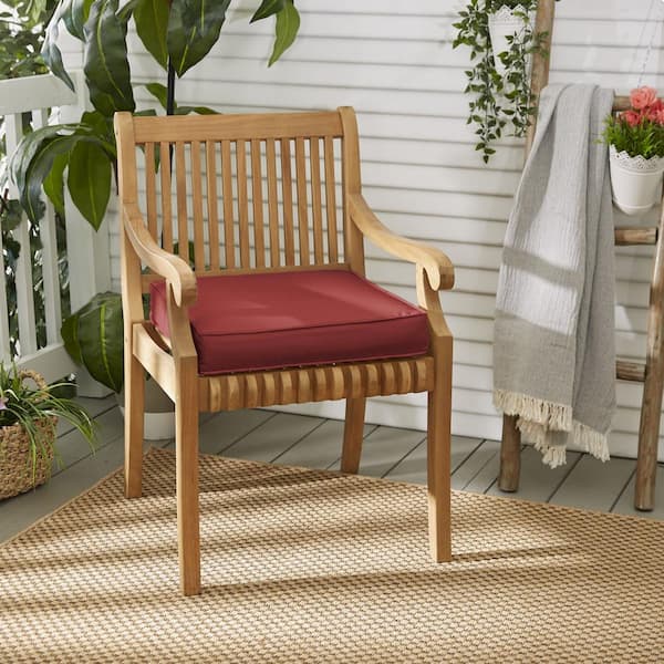 Cotton Duck Natural Extra-Thick Chair Pad - Welted