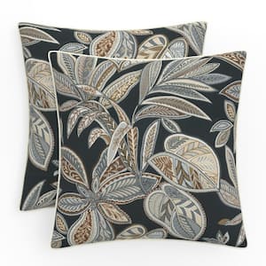 Botanical 16.5 in W x 5 in H Outdoor Accent Throw Pillows 2-Count in Crestwood Rattan