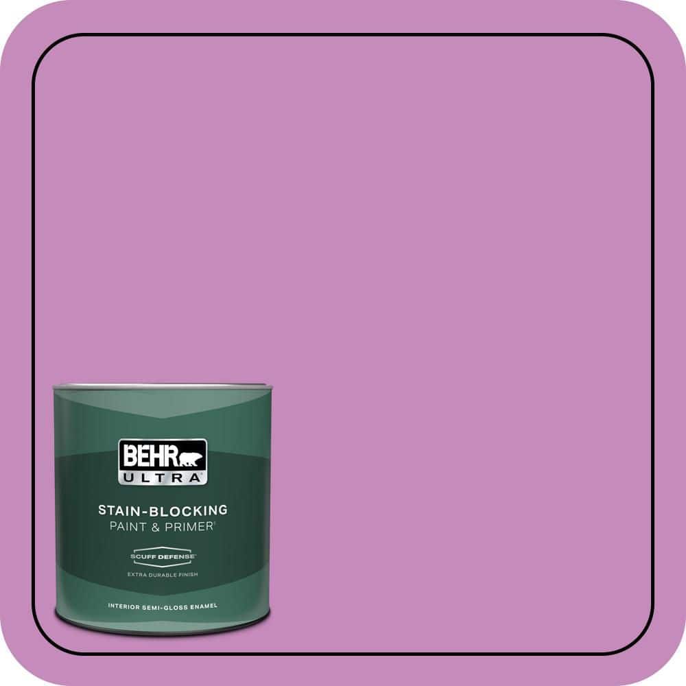 1 qt. #P110-4 Rock Star Pink Extra Durable Semi-Gloss Enamel Interior Paint & Primer price history on PriceWatchPro