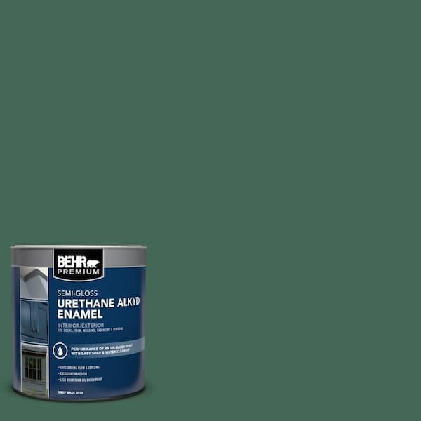 1 qt. #M420-7 Billiard Green Semi-Gloss Enamel Urethane Alkyd Interior/Exterior Paint
