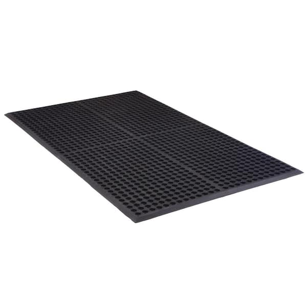 Work Step 1/2 in. Black 3 ft. x 15 ft. Rubber Anti-Fatigue Indoor Commercial Floor Mat