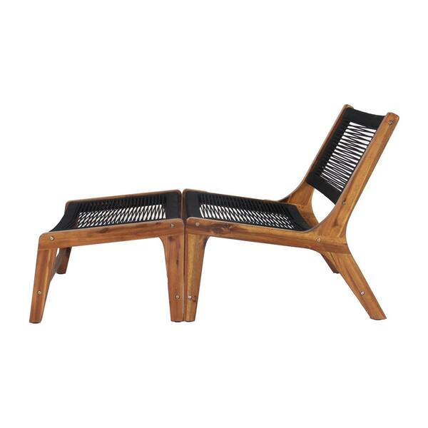Made 4 Home Camona Armless Wood Outdoor, Black Wooden Outdoor Chairs