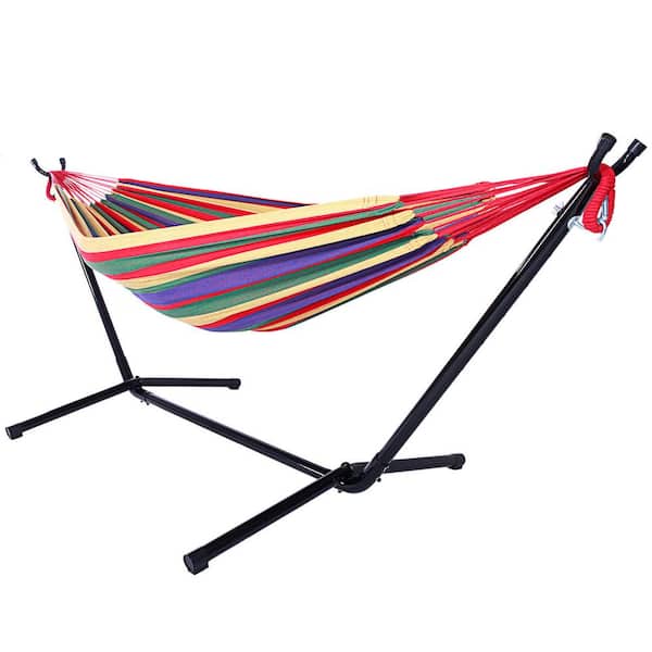 Winado 78.74 in. Portable Hammock Bed Hammock with Stand in Multi
