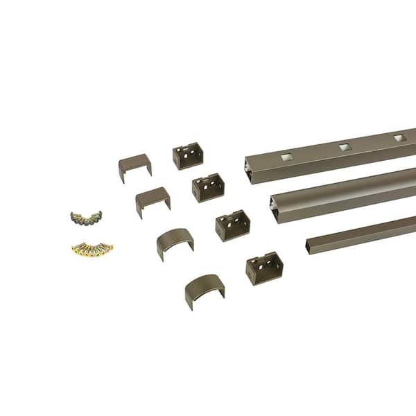 Westbury Aluminum Railing Tuscany C10 36 in. H x 72 in. W Bronze Fine Texture Aluminum HR Level Railing Kit with Mounts and Balusters
