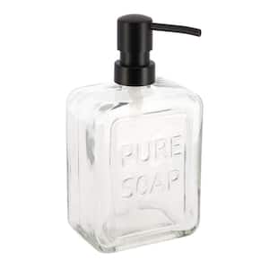 Pure Soap Freestanding Soap Dispenser 18 FL oz. Clear Glass